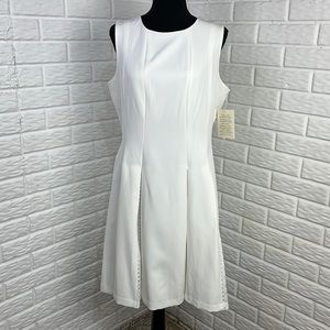 JULIA JORDAN FOR BOSTON PROPER WHITE ALL OCCASION EYELET DRESS SIZE 12 NWT